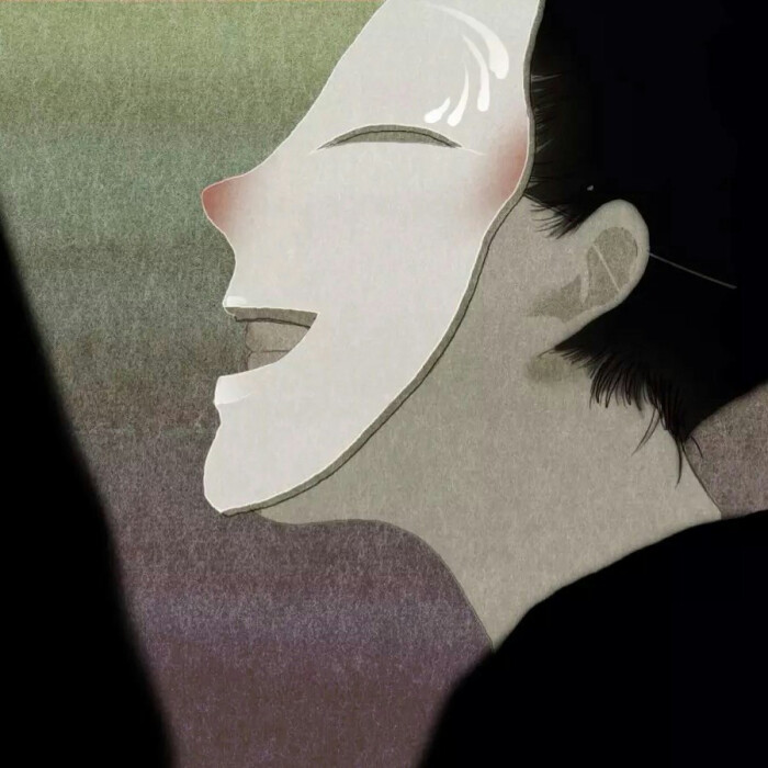 泪流满面的女生哭泣的头像
