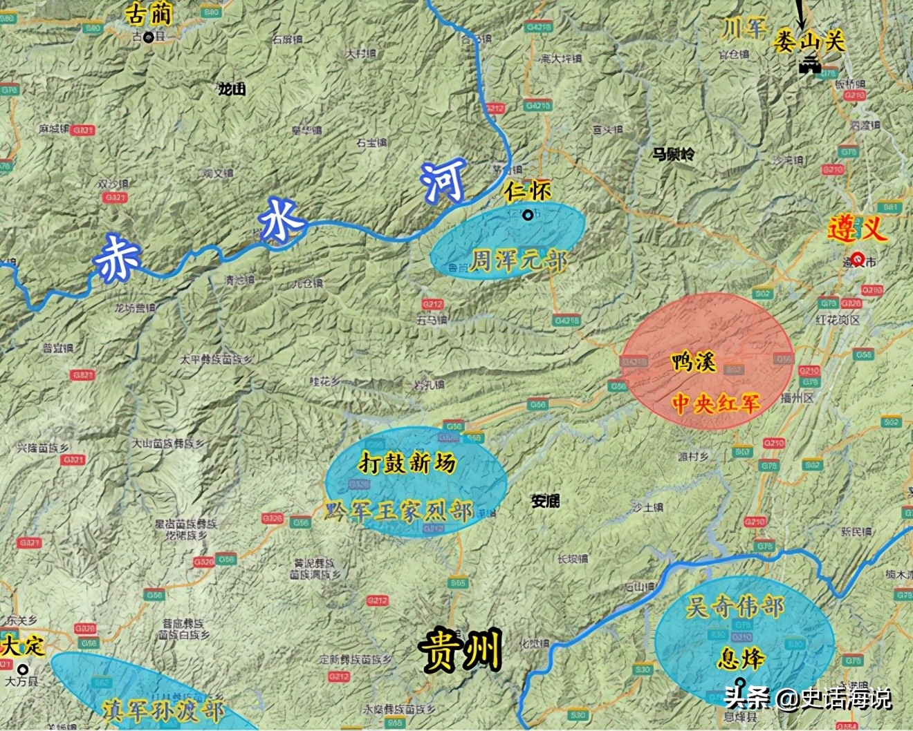 地图解析长征：四渡赤水有多伟大？令敌人为我而动，我自跳出重围