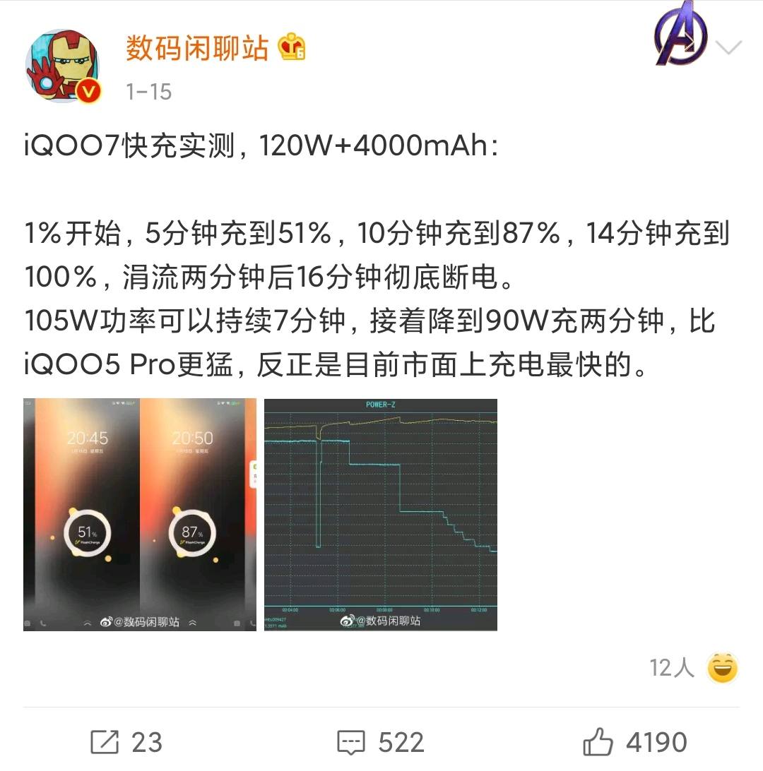 iQOO 7上手体验分享：14分钟满电时间刷新认知上限