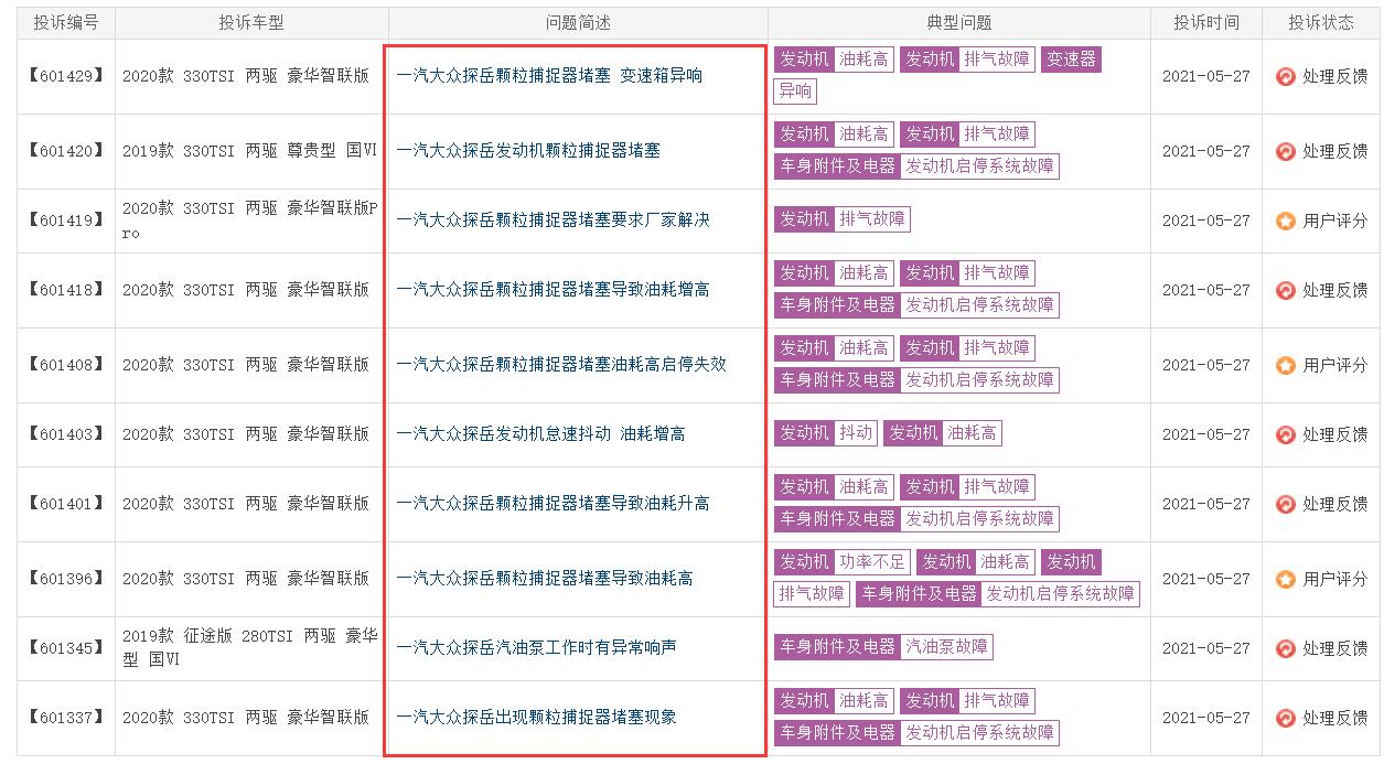 图片[6]_百公里平均油耗超40L 探岳颗粒捕捉器堵塞 车主苦不堪言！_5a汽车网