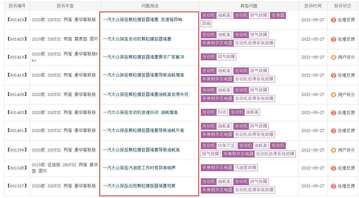 图片[6]_百公里平均油耗超40L 探岳颗粒捕捉器堵塞 车主苦不堪言！_5a汽车网