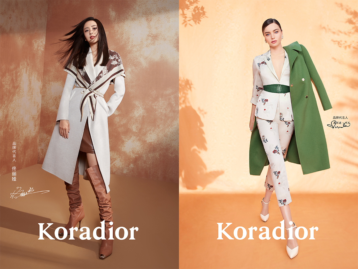 中国首个双代言女装Koradior携手佟丽娅&米兰达•可儿 演绎新优雅