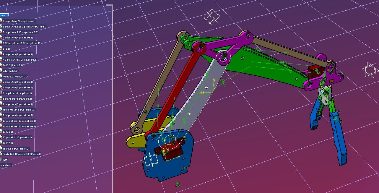 Bras-robotique机械臂3D数模图纸 CATIA设计