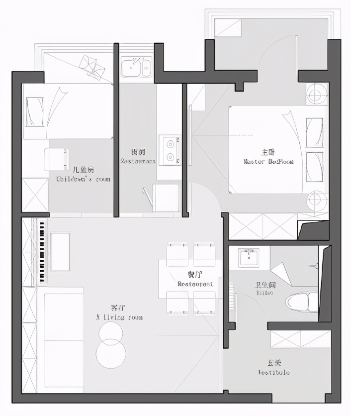 60㎡住一家三口！两房一厅，每一平都被安排得明白，简单幸福
