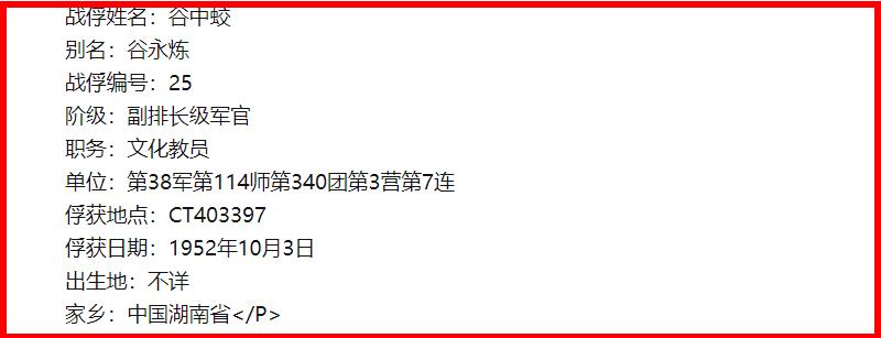 谷中蛟：抗美援朝最可恨叛徒，坑死数千名志愿军，最终下场如何？