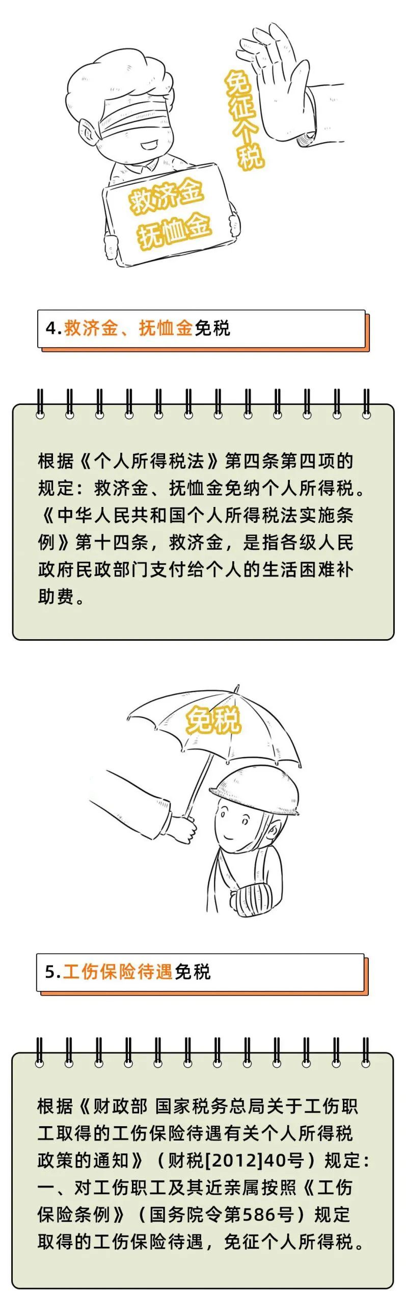 个人所得税，免征！这33种情况通通不用再交个人所得税了