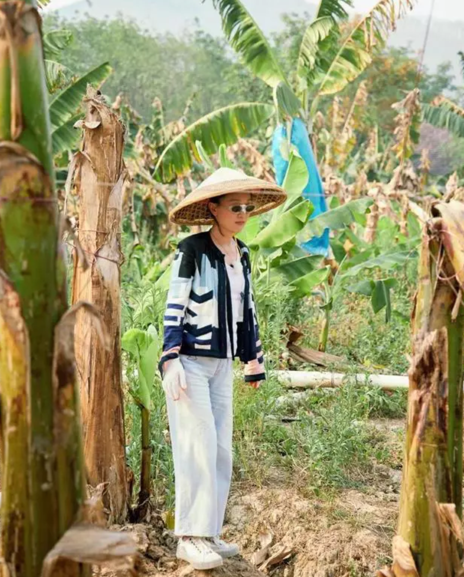 《向往的生活》周迅务农，身穿4万7香奈儿抬香蕉