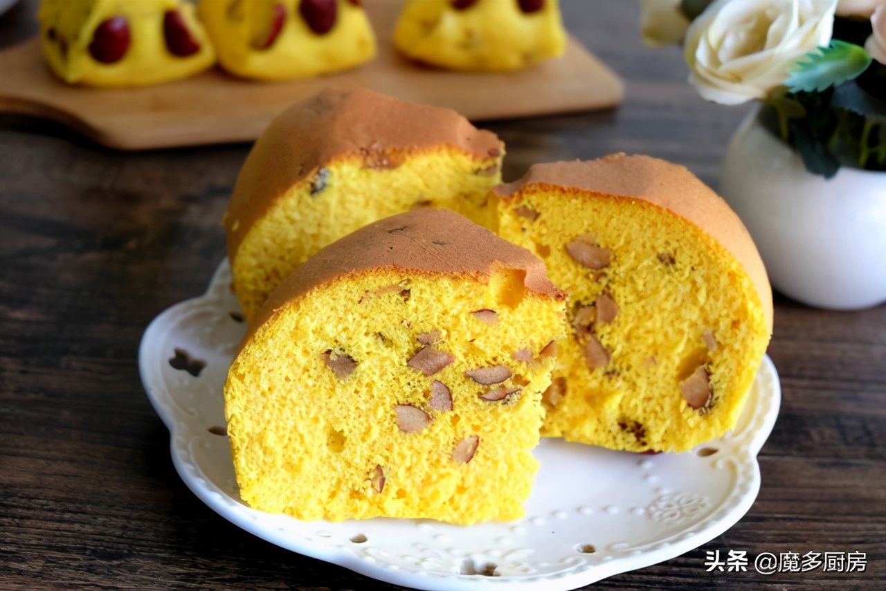 早餐蛋糕自己做，用料簡單做法更簡單，不用烤箱更輕鬆，香甜美味