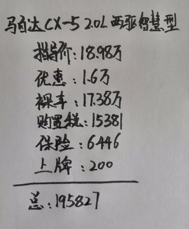 丰田本田高攀不起，最终入手马自达CX5，这价格