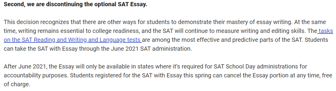 CB将正式取消SAT2和SAT写作考试