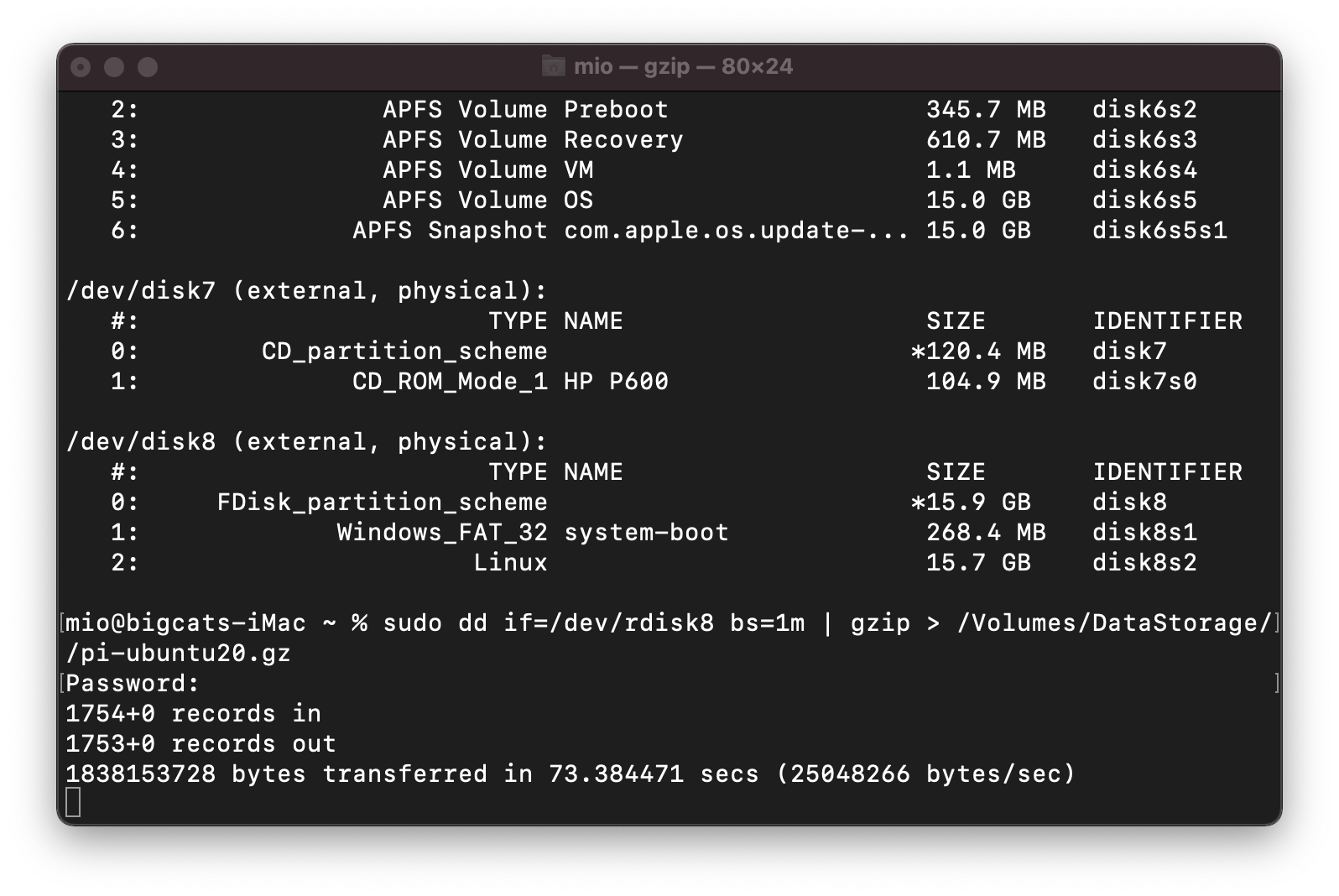 树莓派服务器的备份和恢复，非常简单有用的指令