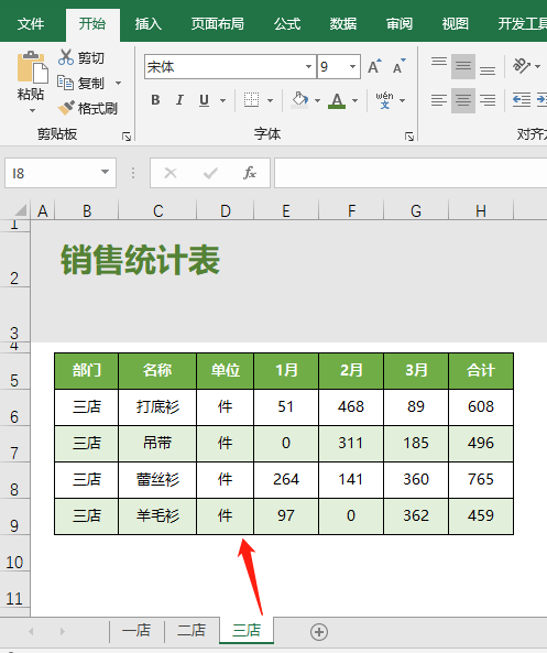 Excel表格的创意+个性：漂亮的可切换式的卡片销售统计表