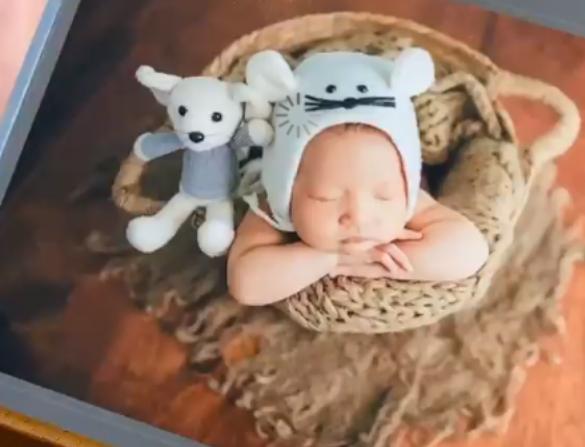 王祖藍二胎女兒滿月照火了，眉眼清秀，像極了爸爸，好可愛