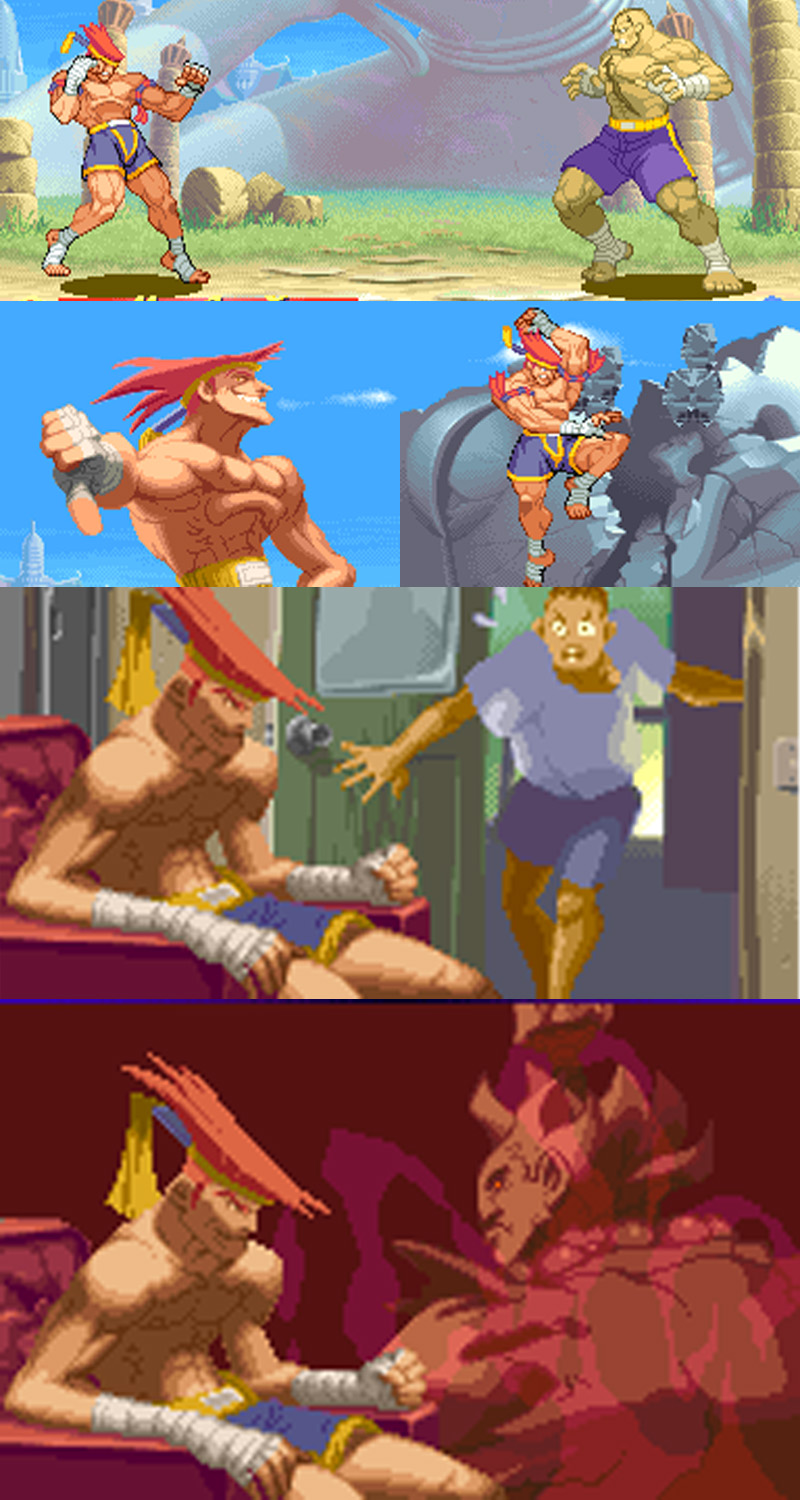 街機(jī)《街頭霸王》背景中隱藏的秘密，多年后才知道臥佛是機(jī)器人