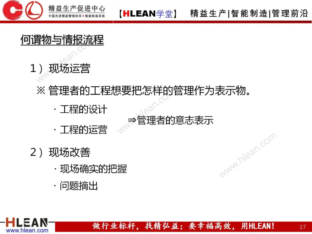 「精益学堂」制造流程图及物与情报流