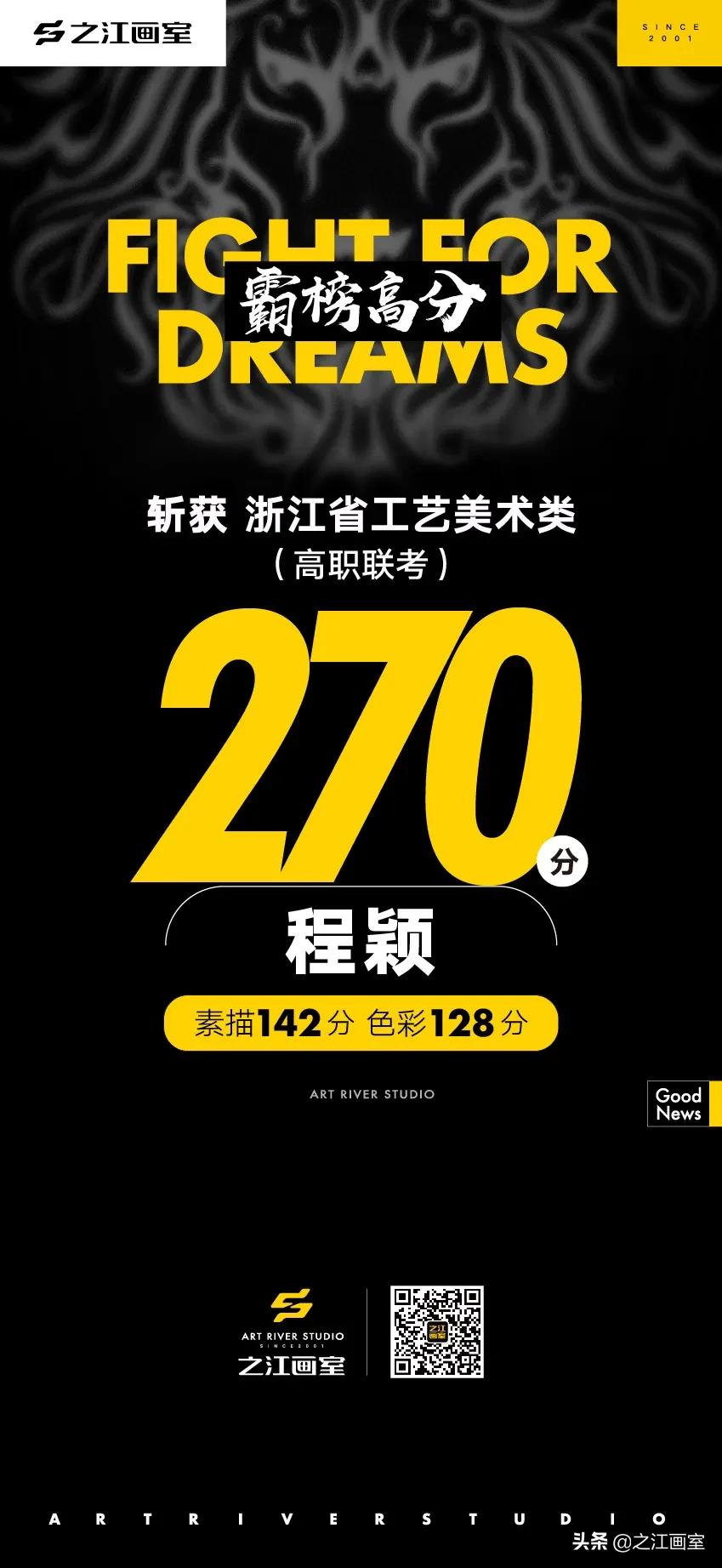 「历史突破」之江高职280以上20人，270以上68人