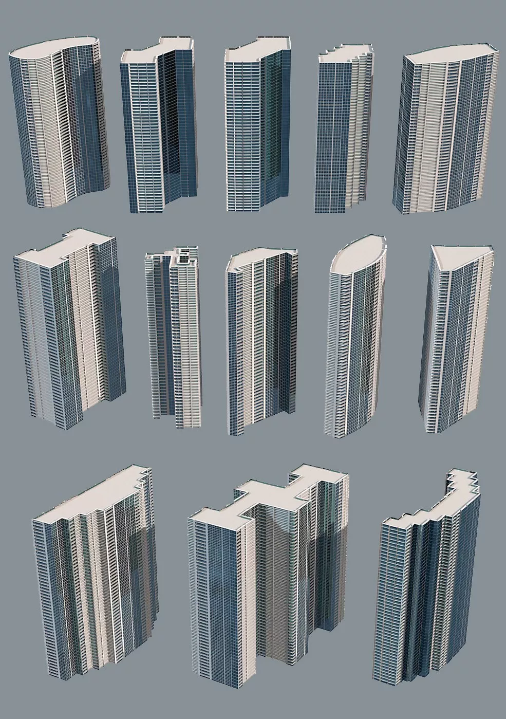 C4D城市建筑楼房模型预设，限时免费送，彻底告别没灵感
