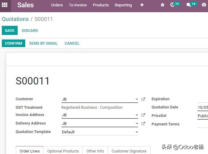 Odoo14免费开源ERP实施手册：销售功能高级应用