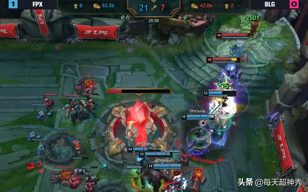 BLG of FPX sweep anything away, doinb is active with young season handclasp, the movement warm will of people of golden tribute