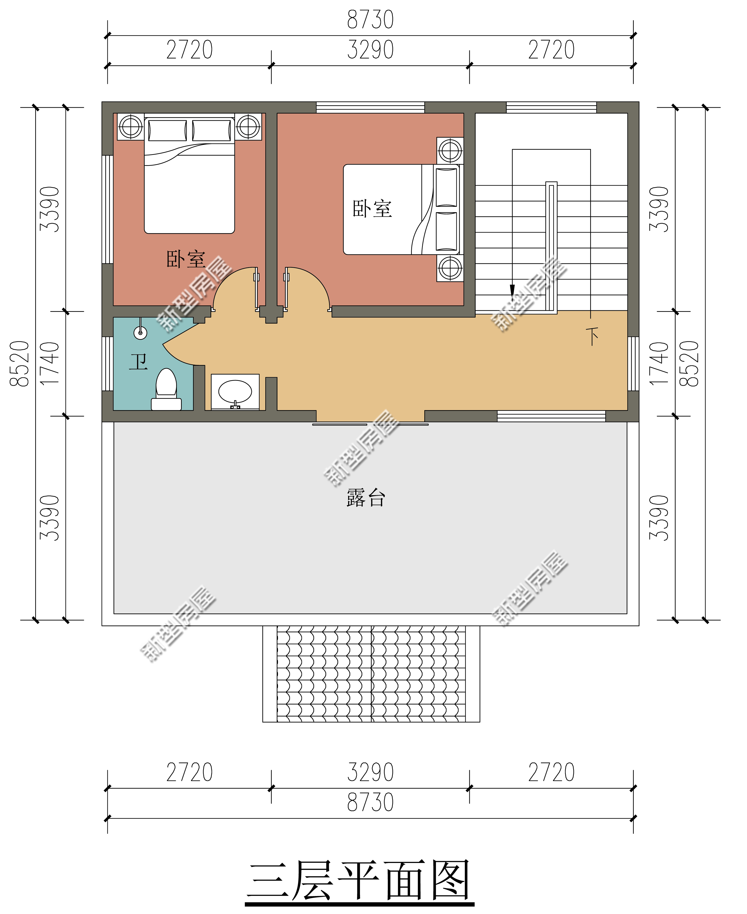 小户型也能建好房！占地不足百平预算20来万，图纸快快收藏好