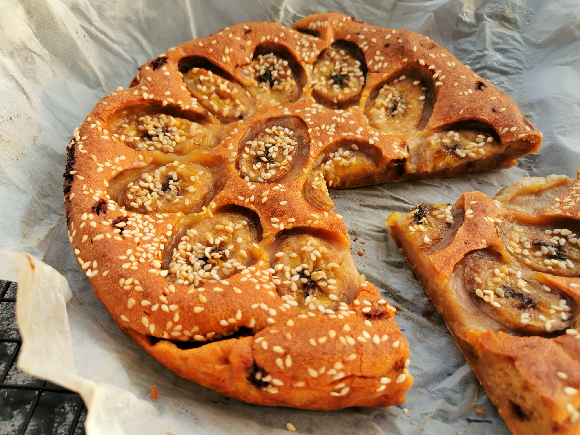 自製香蕉紅糖烤年糕，不用揉麵不用蒸，外脆裡糯，解饞暖胃寓意好