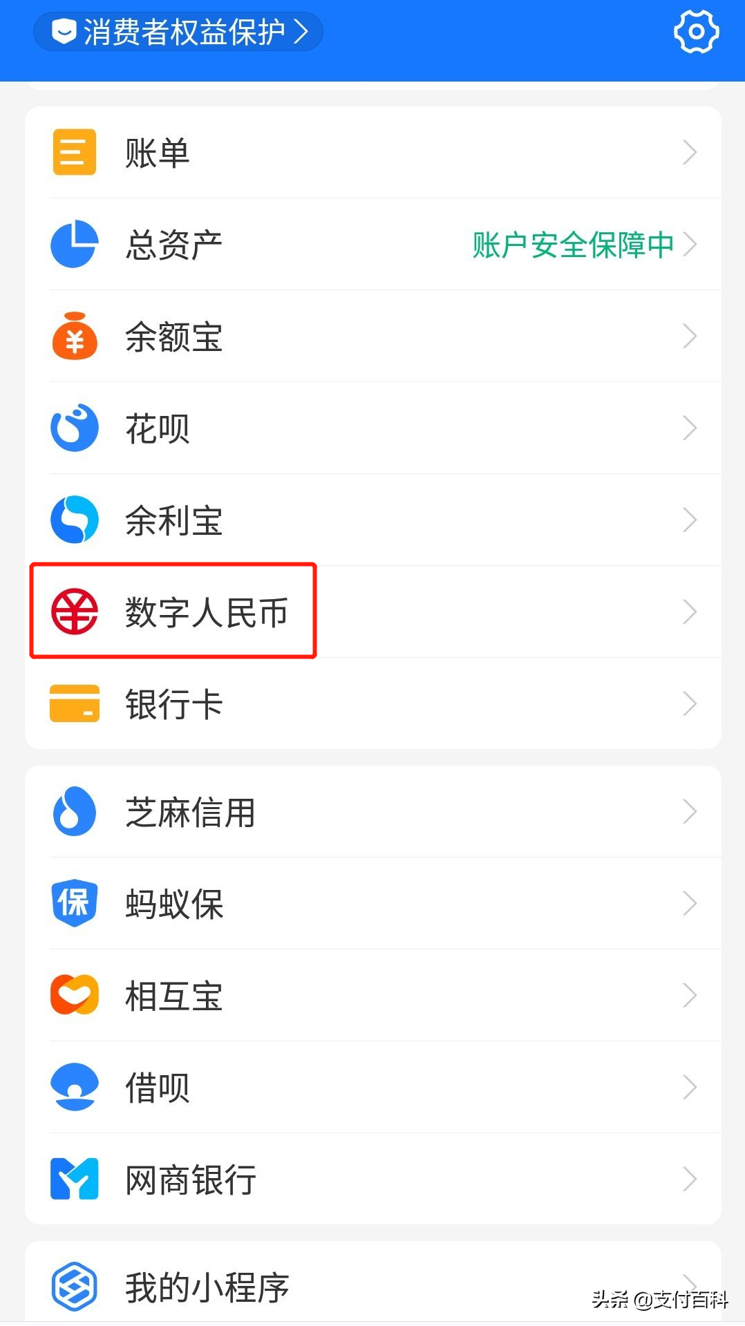 支付宝闪现数字人民币