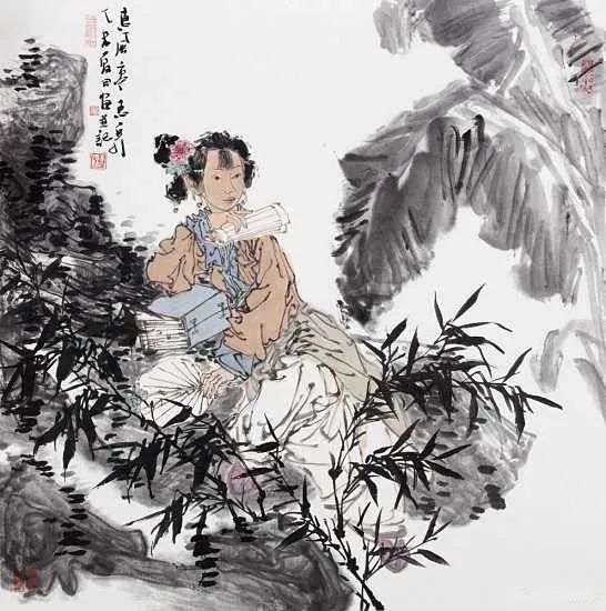 柔美多姿，仪态万方——著名画家徐惠泉以工笔重彩将东方女性的美跃然纸上