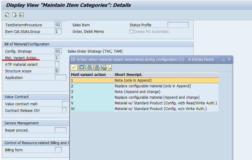 SAP VC销售订单中可配置物料的使用