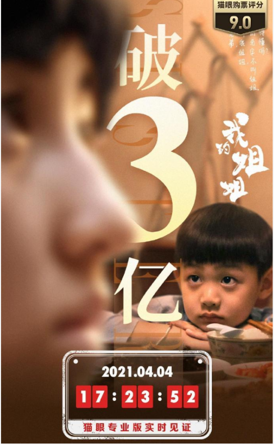 " my elder sister " booking office is broken 300 million, row piece, rate of seat of honour is gotten in the round run, fact of the real situation feels the most moving