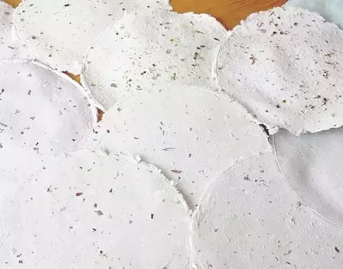 把废纸撕碎,做美丽的鲜花再生纸,成品也太美了吧...