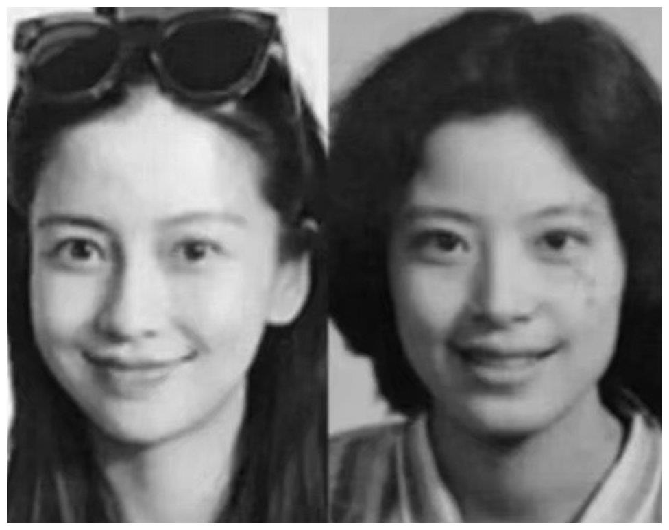 Angelababy母亲的旧照曝光，母女两人仿佛复制黏贴
