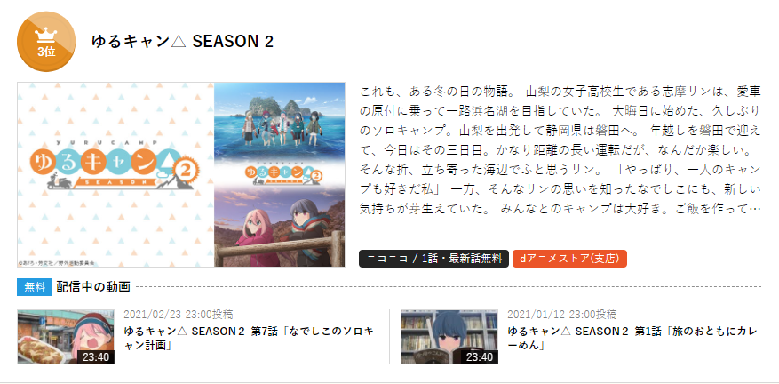 N站官推公布了本季度1月新番排行，《無職轉生》連續6周第一