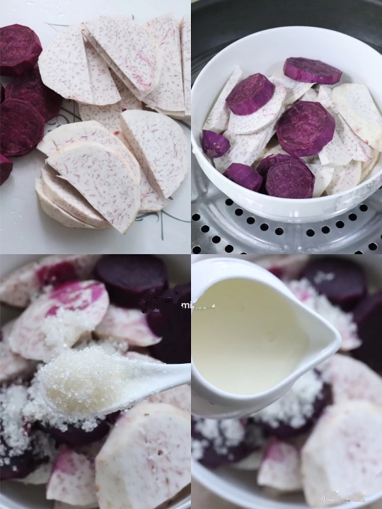 Taro mud tea with milk is made in the home, leave from now on inn of tea with milk, without any additive