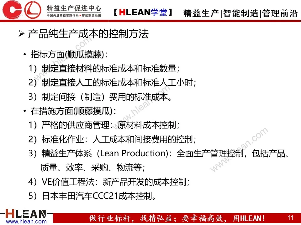 「精益学堂」精准成本核算与控制