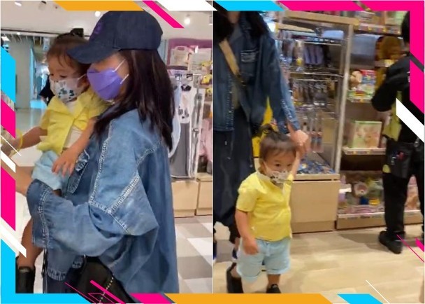 张柏芝抱小儿子超市购物，否认怀第四胎，自曝正式封肚不再生育