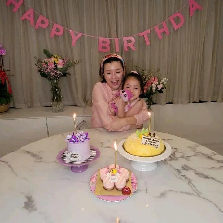 陳茵媺40歲生日曬特別“全家福”，老公陳豪隔空為老婆慶生