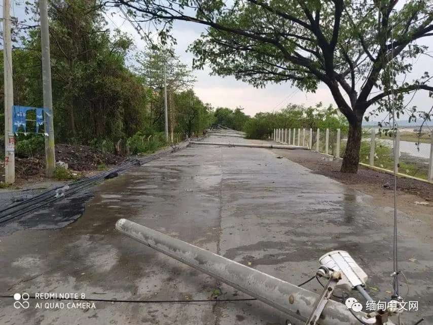 缅甸遭遇强风暴雨冰雹袭击，多个城市一片狼藉