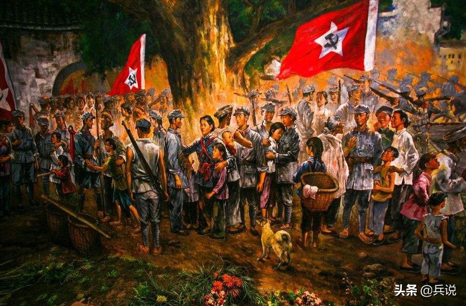 陈锡联路上撒大洋，敌人争抢，红军杀回马枪，