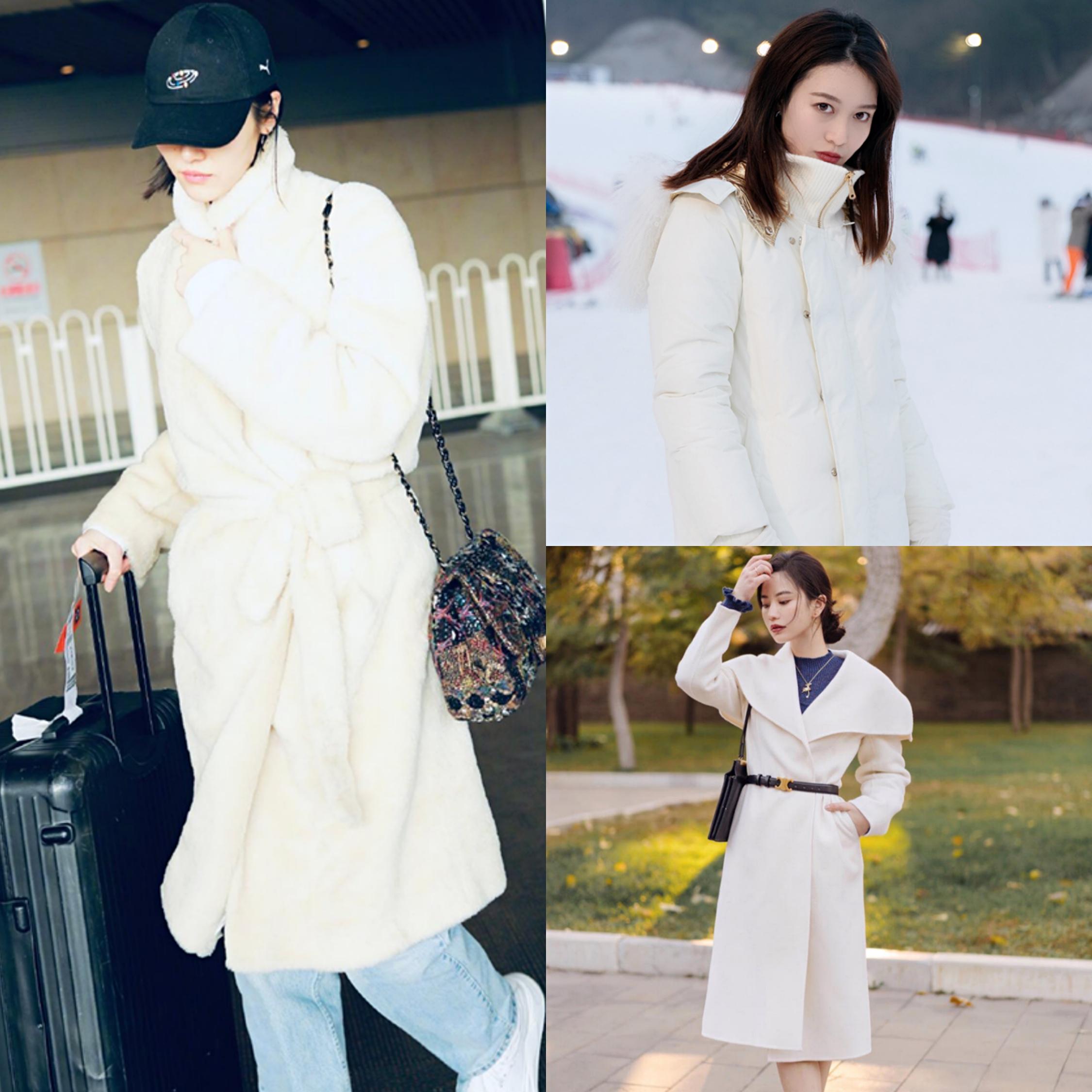 41岁秦岚人老心不老！机场演绎白月光，大冬天秀