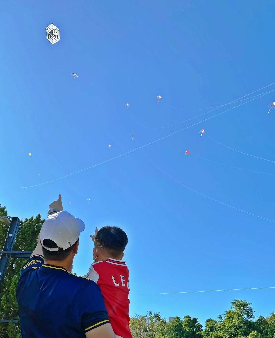 胡杏兒老公週末帶兒子放風，奕霆吃雪糕神態喜感，父子同框超有愛