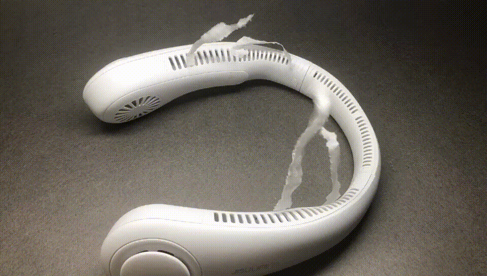 解放双手痛快玩：几素挂脖风扇