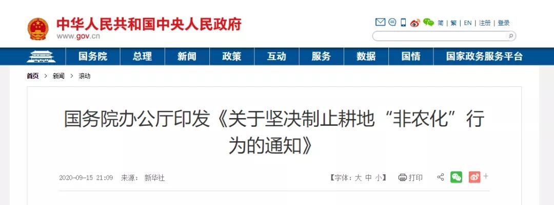 「最新苗木资讯」禁止耕地“非农化”政策目前实施的进度如何了？