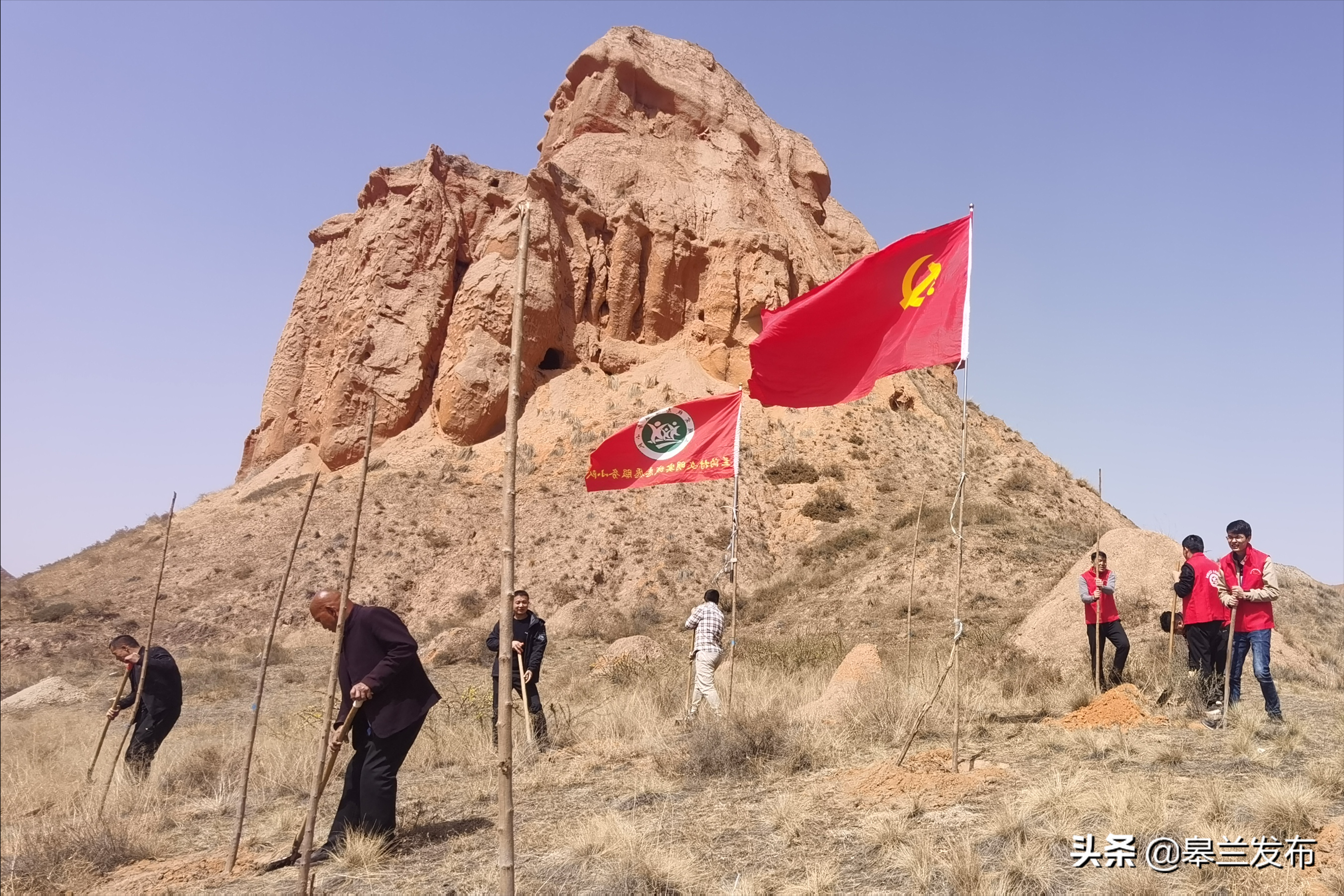 新时代文明实践| 皋兰县九合镇开展义务植树志愿服务活动