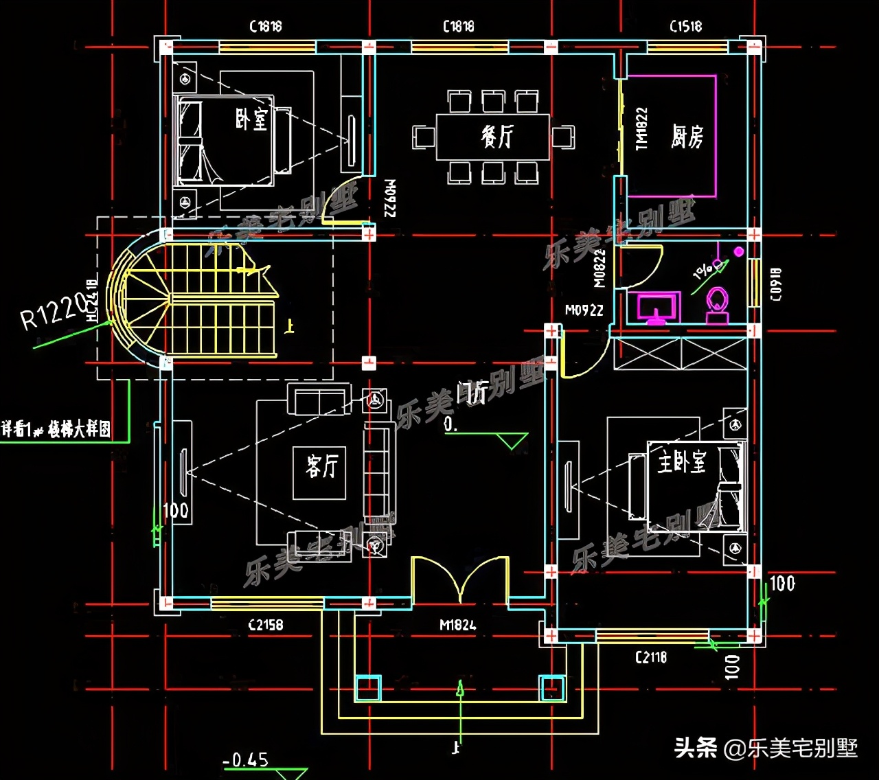 鄉下建房參考5套鄉村三層自建別墅效果圖設計圖房屋戶型圖