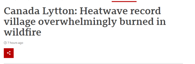 “燃”起来了！加拿大小镇创下历史最高气温记录，民众仓皇逃离