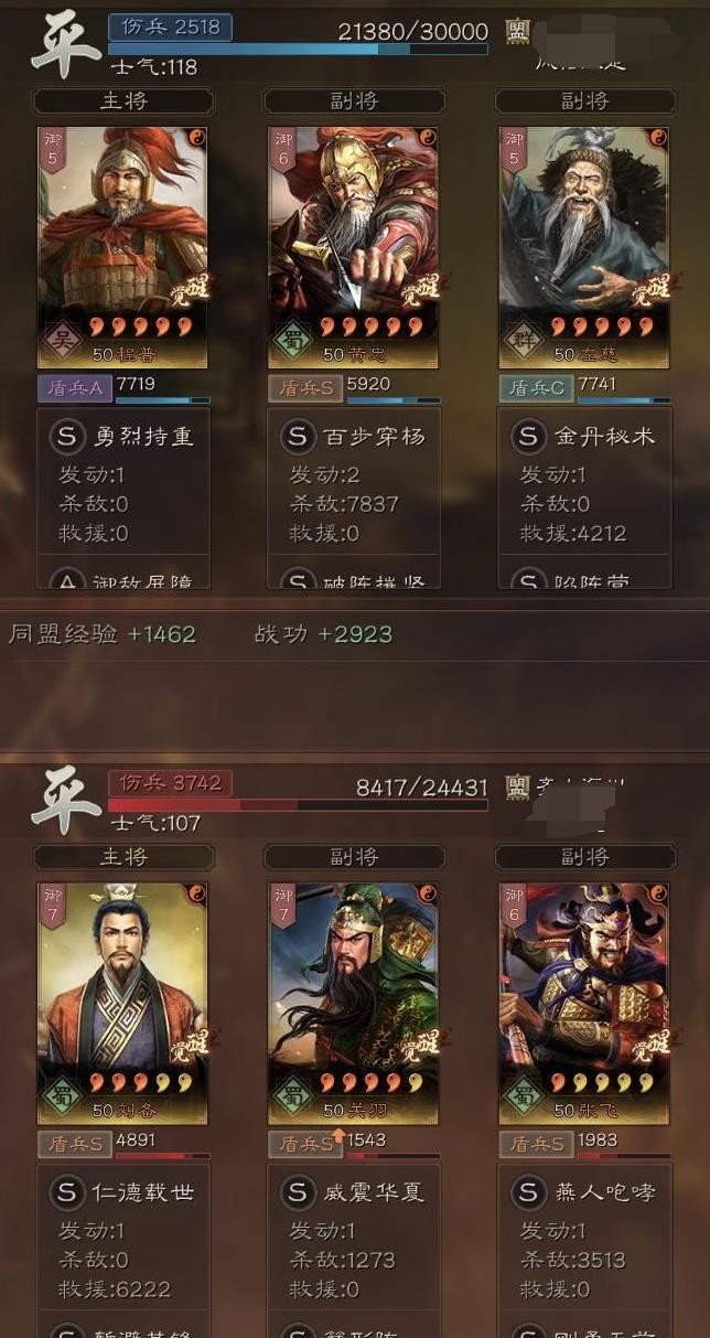 三国志战略版：武峰黄盖强度如何？半兵胜魏盾，低损胜满红孙权枪