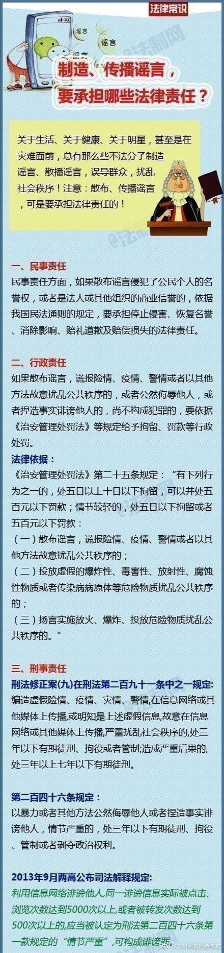 谣言止于智者！制造、传播谣言，要承担哪些法律责任？