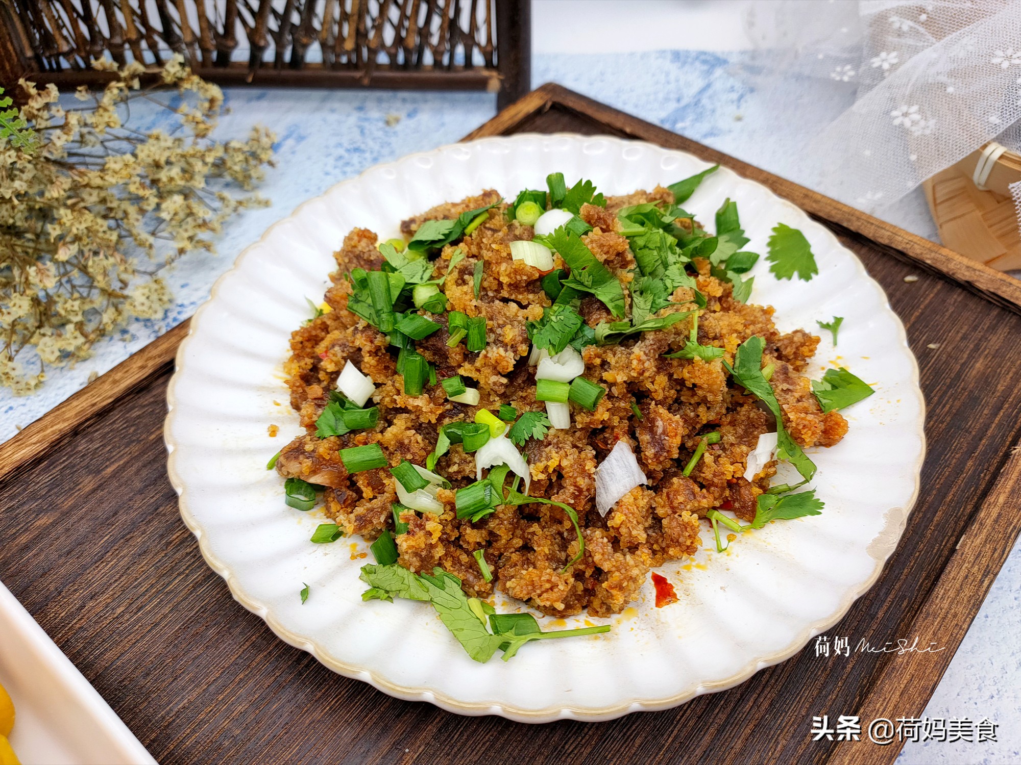 Dry my breakfast, steamed beef with lotus leaf bun, nutrition and delicious, get up 20 minutes early