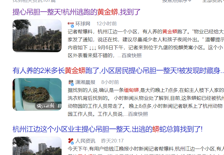 头皮发麻！杭州一小区1.5米黄金蟒出逃人人自危，蟒蛇究竟怕啥？
