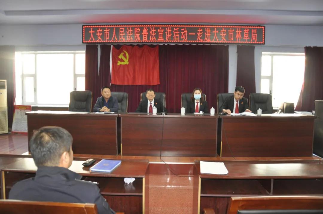 大安法院：走进市林草局，开展普法宣讲活动